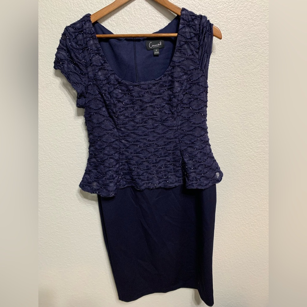 Connected apparel, size 10, dark blue, cocktail dress